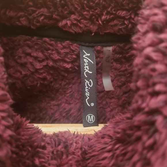 North River Fuzzy Maroon Vest - Picture 3 of 6